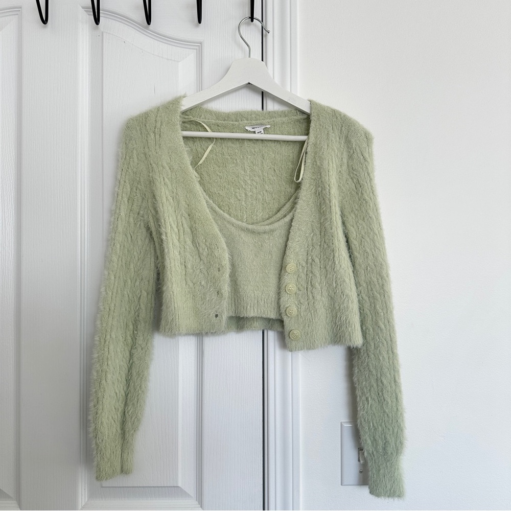 Garage Talisa Fuzzy Cami and Cardigan - Picture 3 of 14